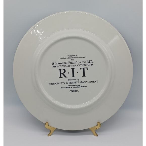 18th Annual Puttin' On The Ritz 2003 RIT Hospitality Education Fund Plate Oneida - Picture 5 of 9